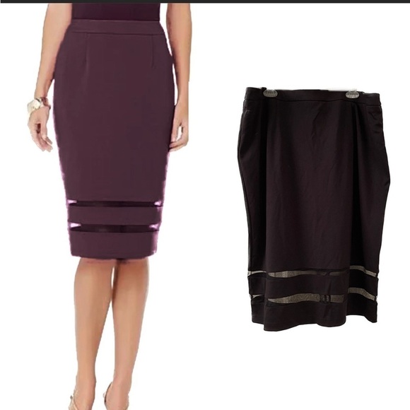 Hal Rubenstein Annie Black Pencil Skirt Size 22W (M15) - Picture 2 of 7